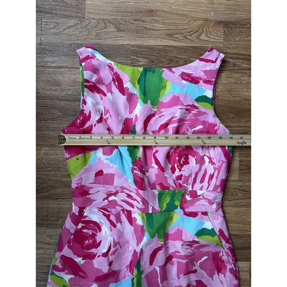 Lilly Pulitzer Womens Hotty Pink First Impression Collins Dress Size 6 Silk Rose - Picture 9 of 10